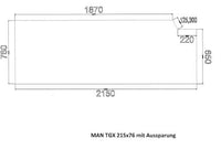 Στρώμα για φορτηγό MAN TGX with corner 215x76