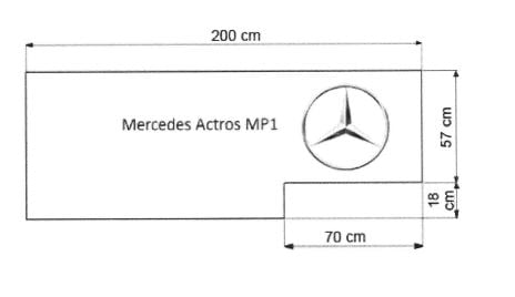 Στρώμα για φορτηγό Mercedes Actros MP1 200x75