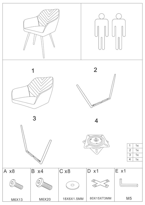 Set 2 scaune Brego Gri 07