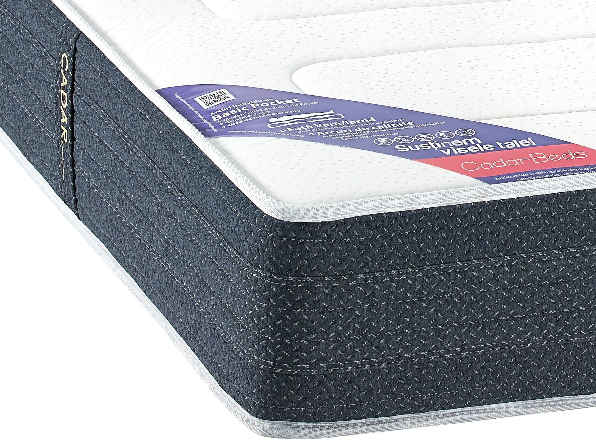 Saltea Basic Pocket - Arcuri Individuale, 24 cm